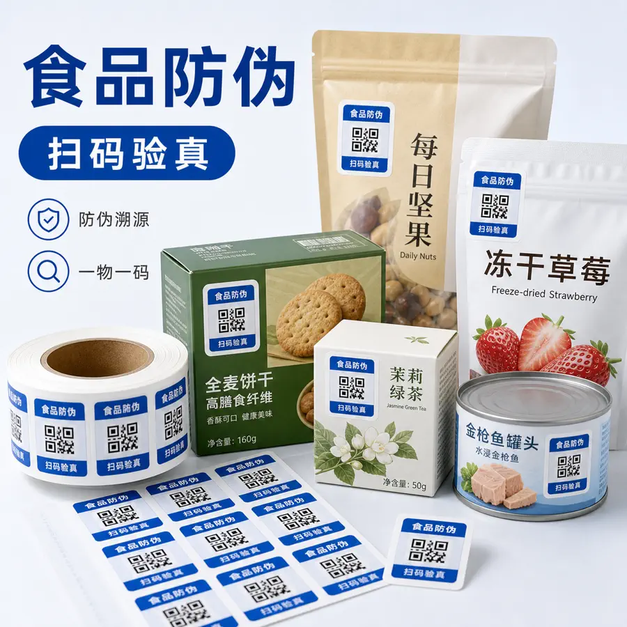 食品包装防伪标签场景图