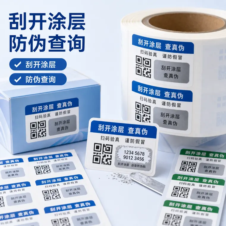 刮开涂层防伪标签产品图