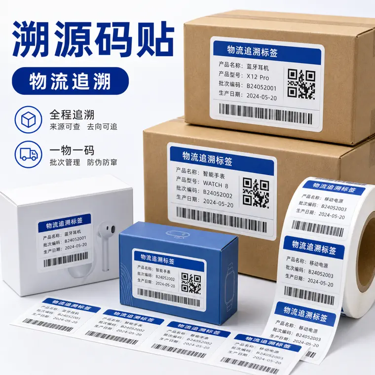 溯源码贴/物流追溯标签产品图