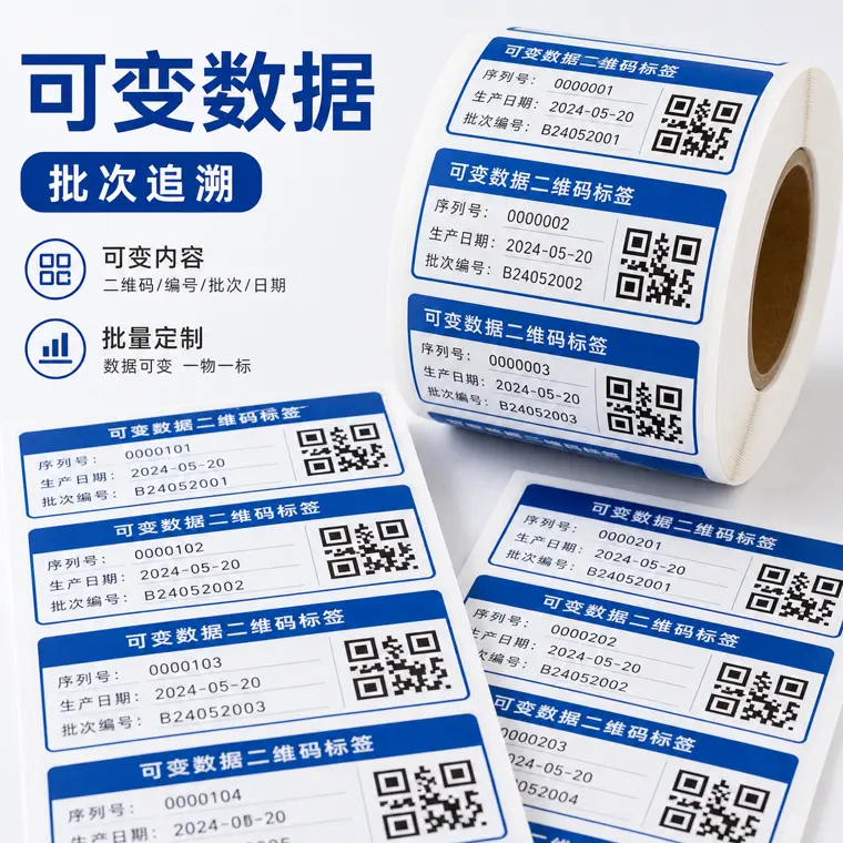 可变数据二维码标签产品图